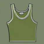 cropped olive green tank top image